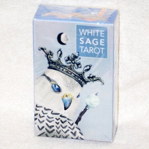 NWT White Sage Tarot by Theresa Hutch Pock Sized Deck 78 Cards & Guidebook - Picture 1 of 6